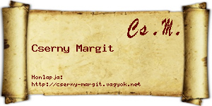 Cserny Margit névjegykártya